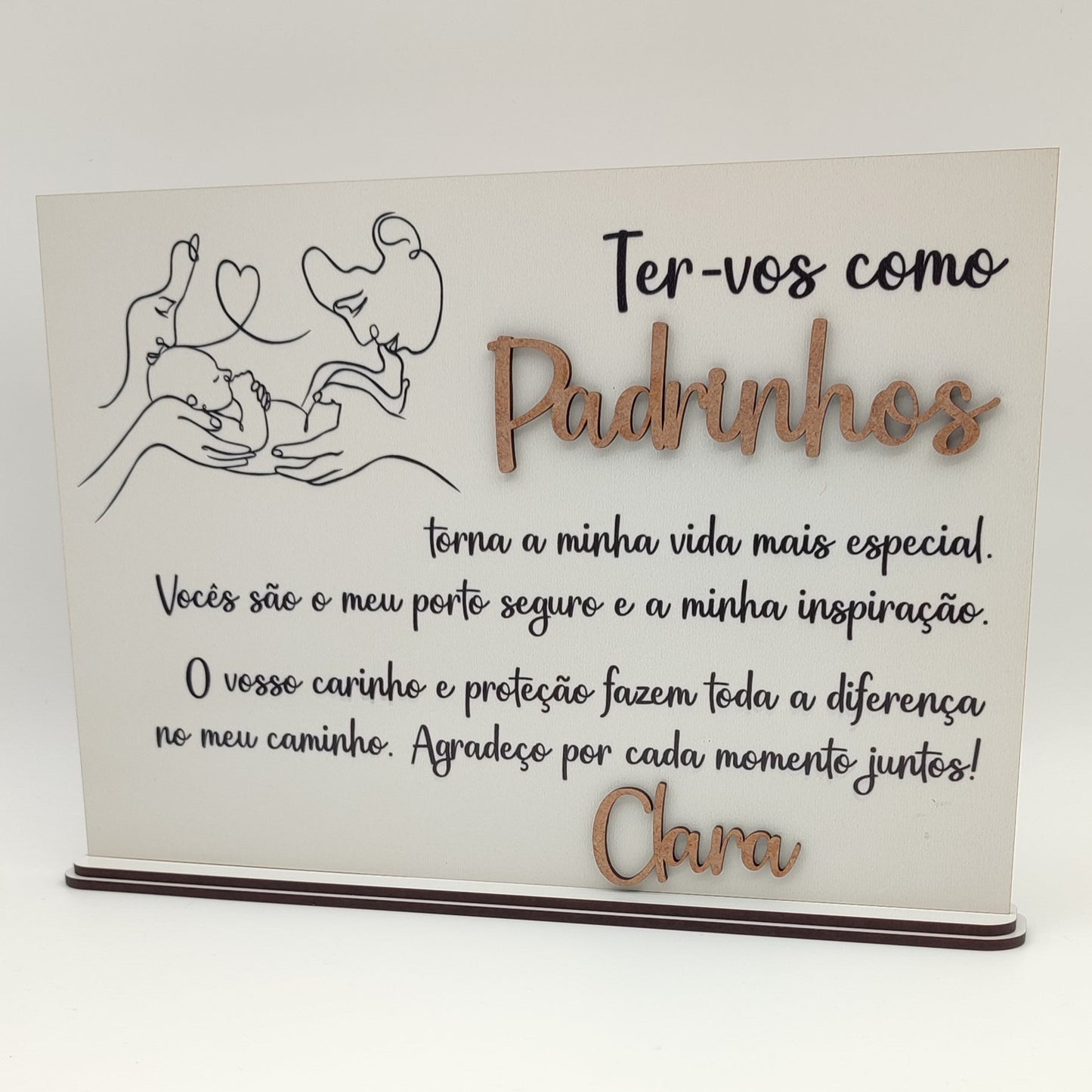Quadro personalizado para Padrinhos