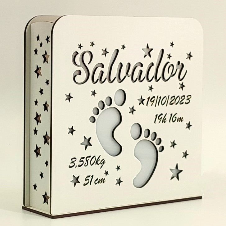 Luz de presença personalizada - Dados de nascimento