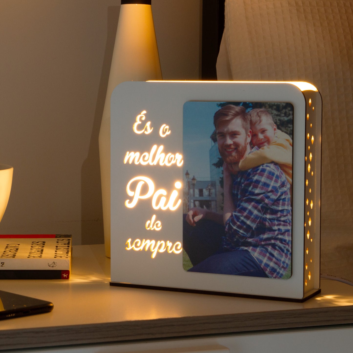 Luz de presença personalizada - Melhor Pai de Sempre