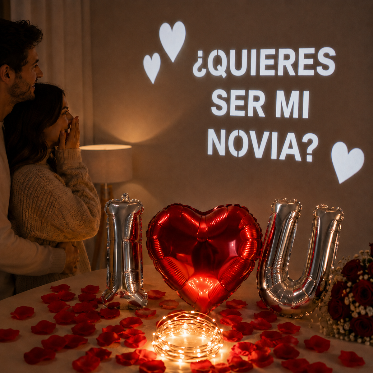KIT Sorpresa - globos, pétalos y luz LED