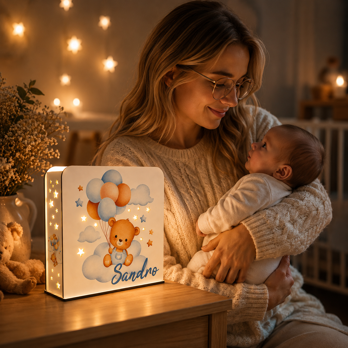 Luz de noche personalizada - Benny Blue