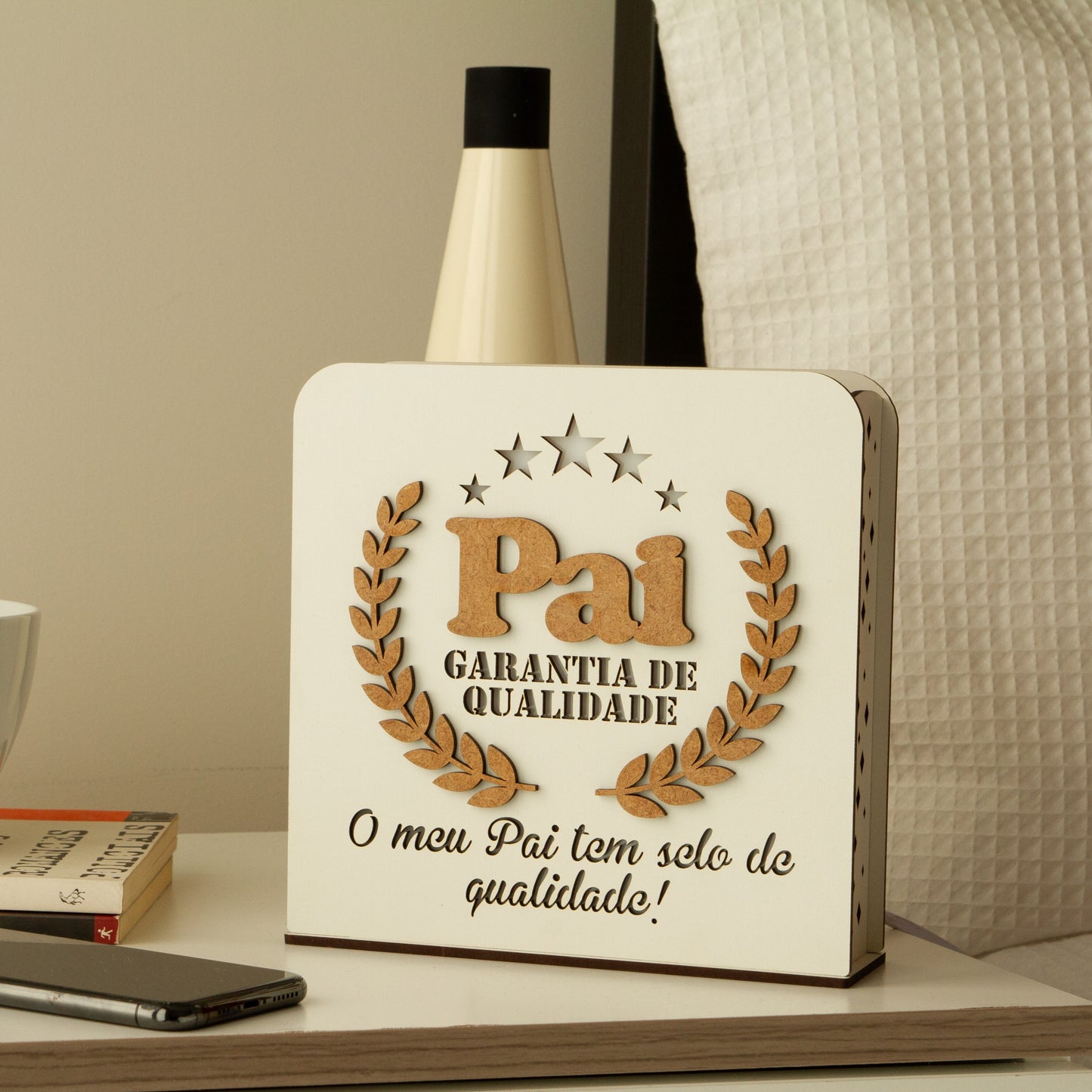 Luz de presença personalizada - Selo de Qualidade