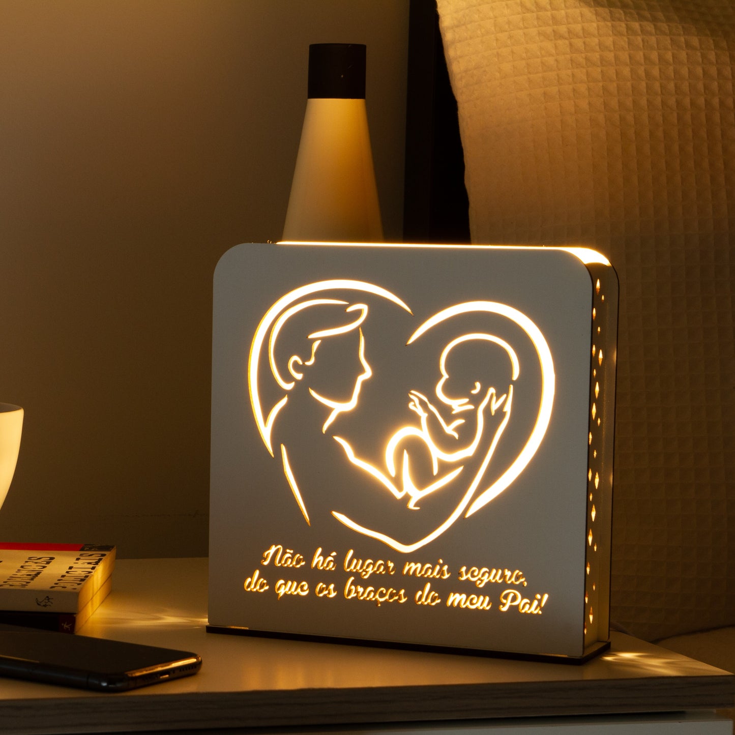 Luz de presença personalizada - Braços do meu Pai