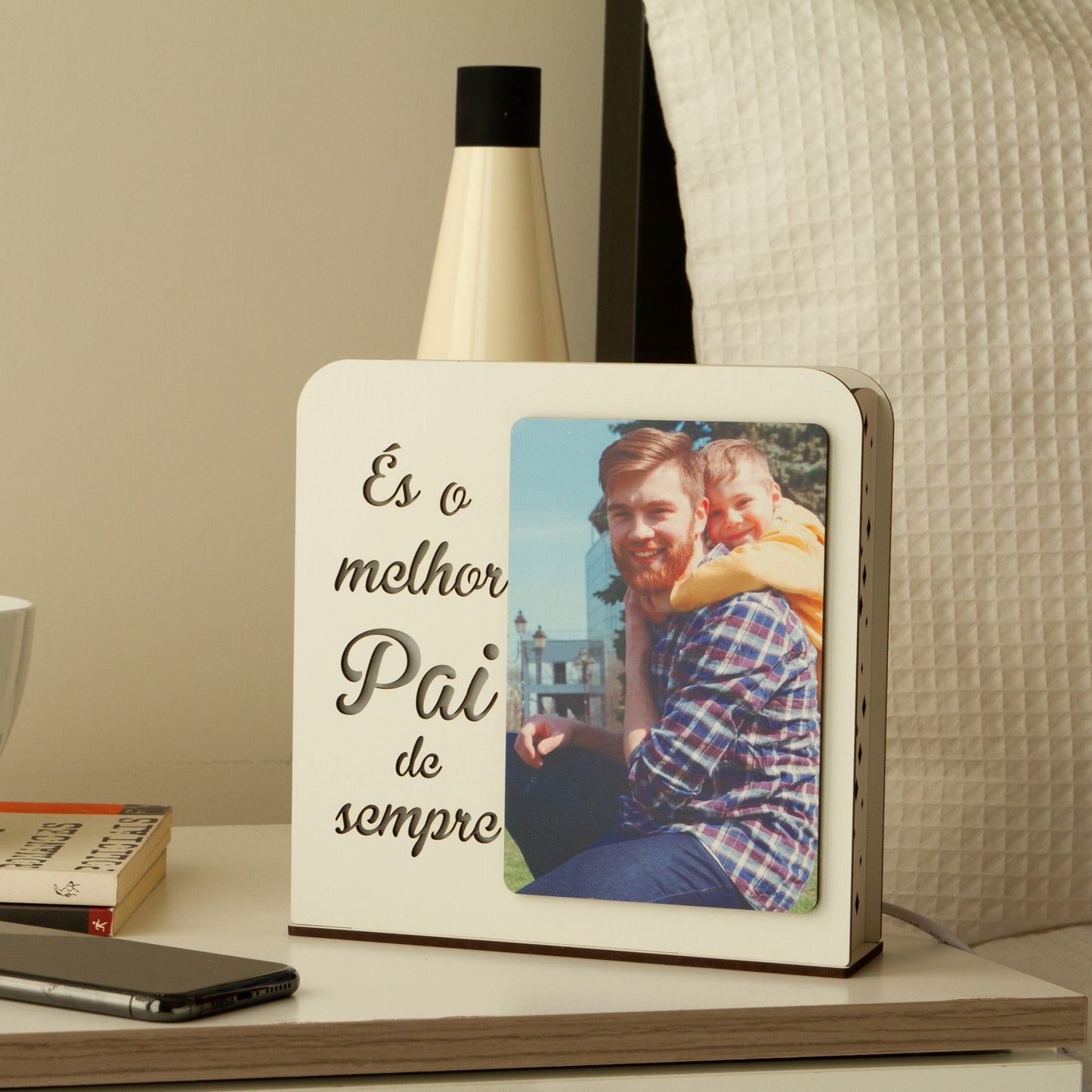 Luz de presença personalizada - Melhor Pai de Sempre