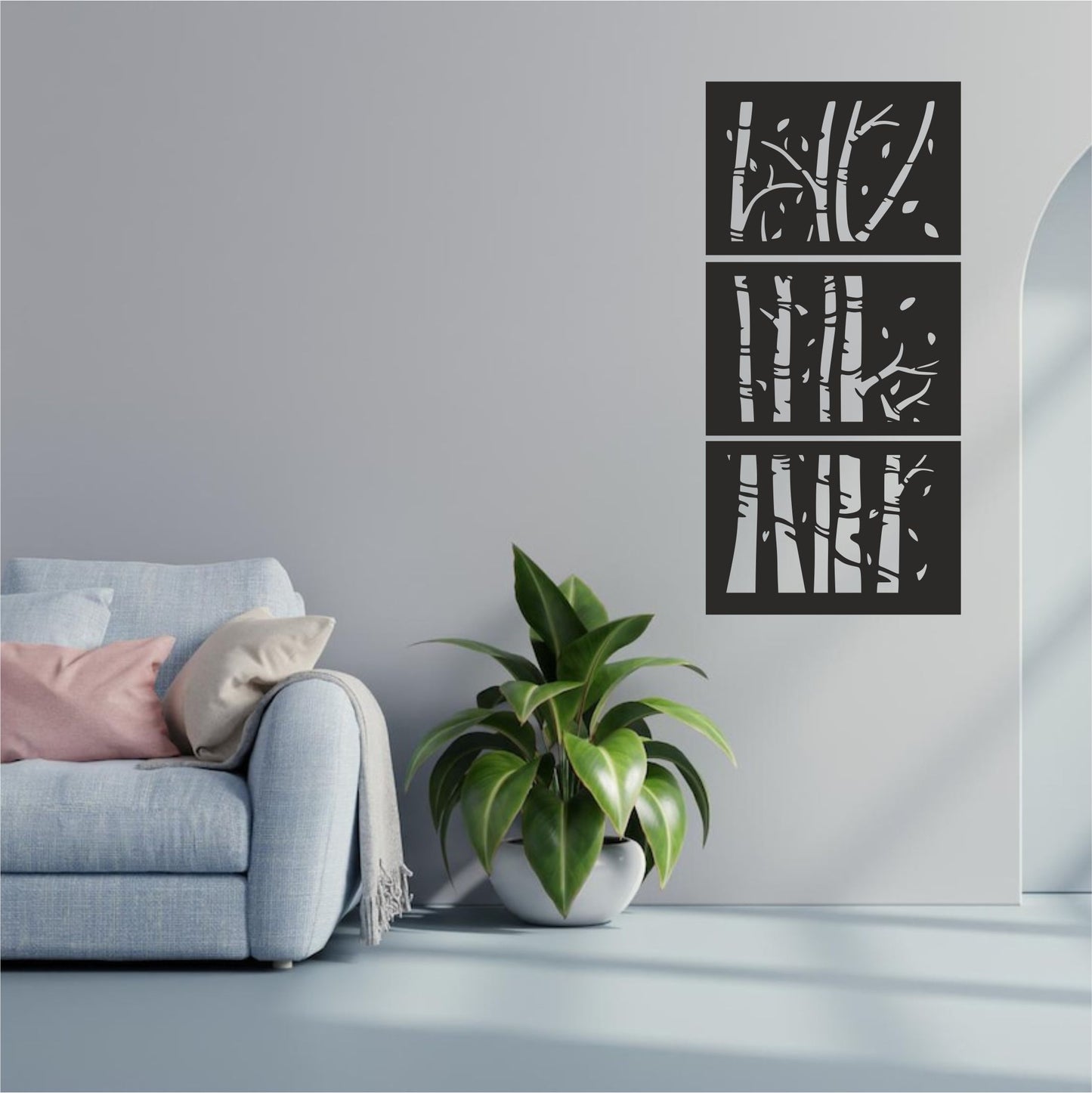 Quadro triplo vertical - Paisagem 2