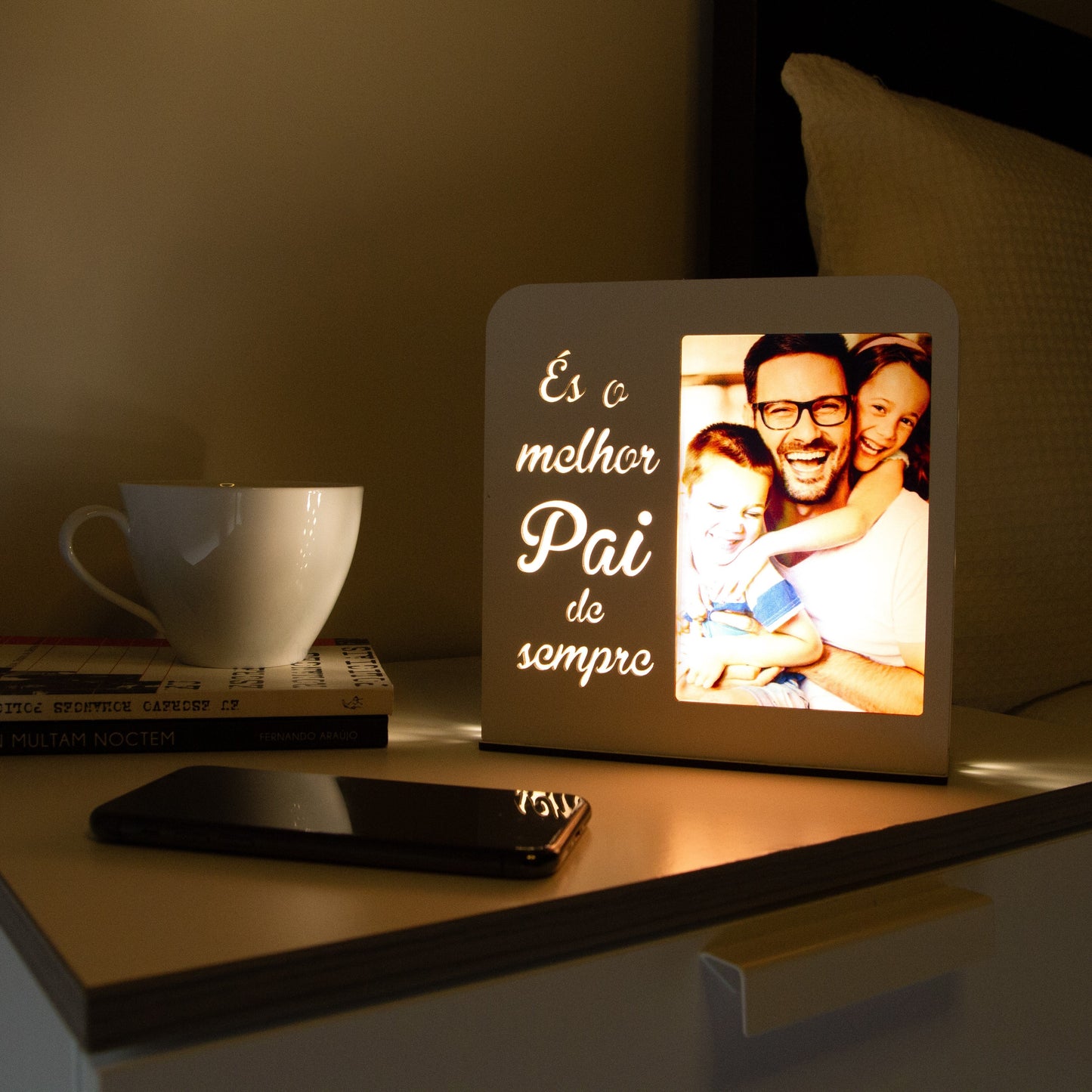 Luz de presença personalizada - Melhor Pai de Sempre