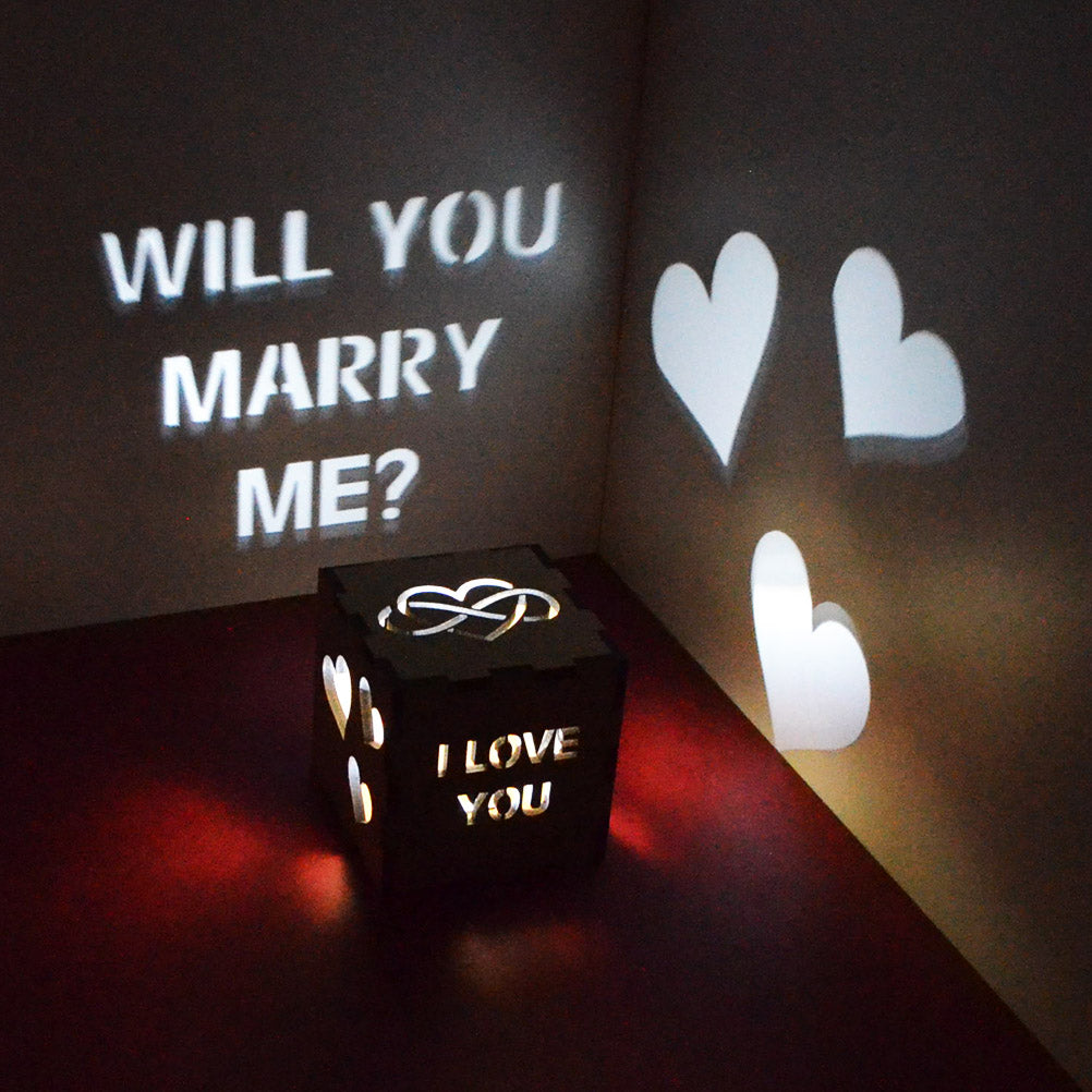 Mensagem personalizada projetada I Love You