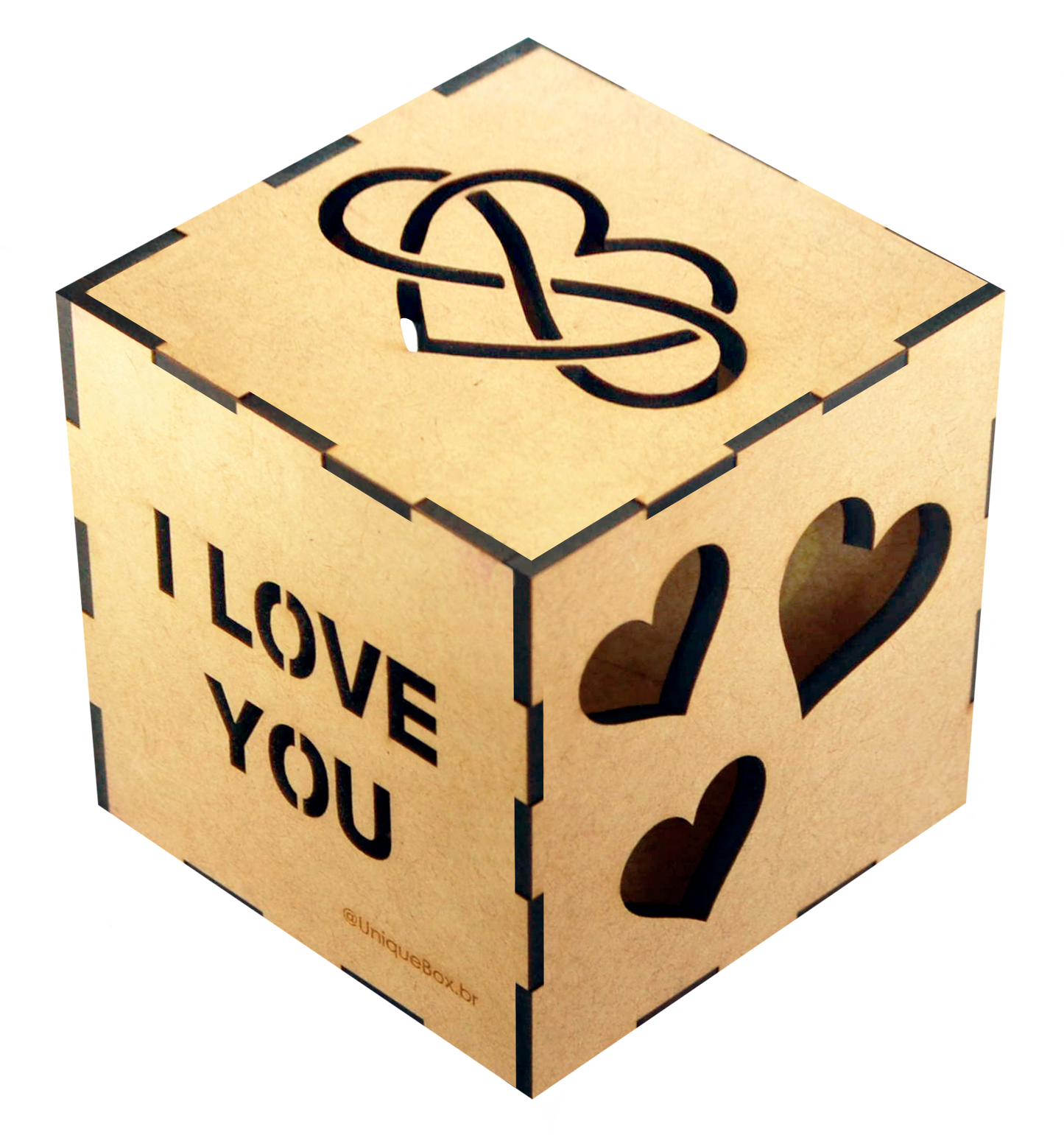 Mensagem personalizada projetada I Love You