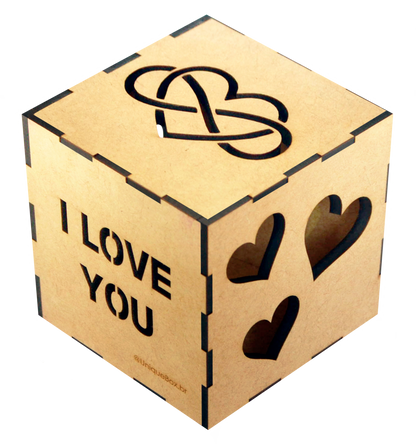 Mensagem personalizada projetada I Love You