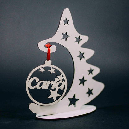 Árbol de Navidad con adorno personalizado