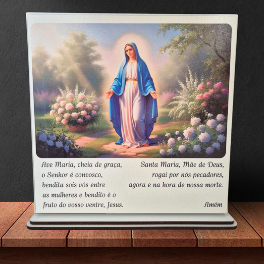 Imagem de Maria com oração