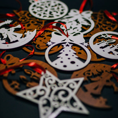 Paquete de 12 bolas navideñas