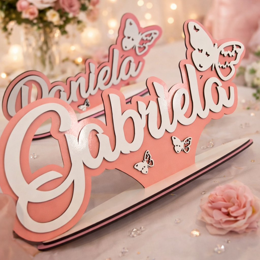 Placas personalizadas para menina