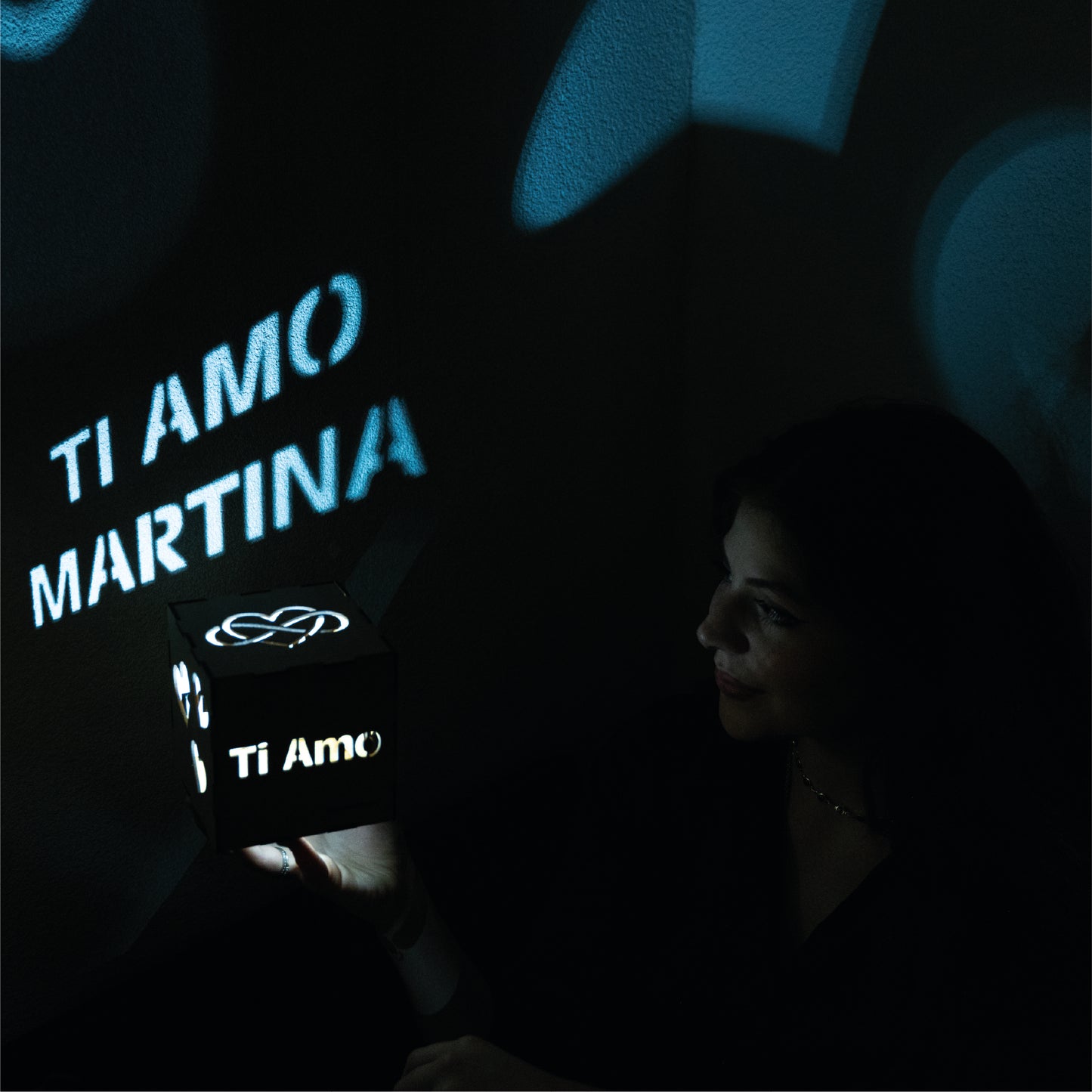 Messaggio personalizzato proiettato Ti Amo