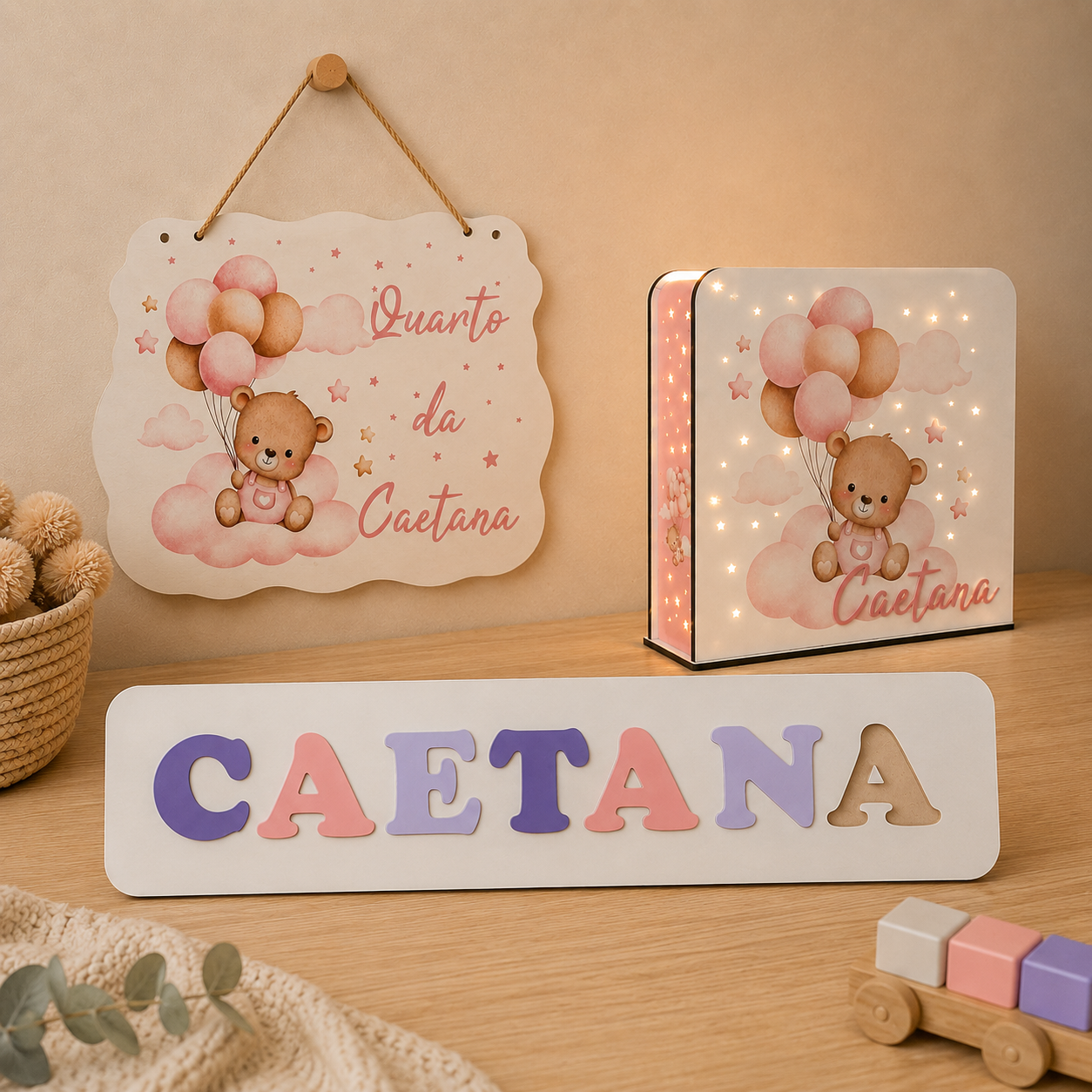 Luz de noche personalizada - Fecha de nacimiento - Jungla