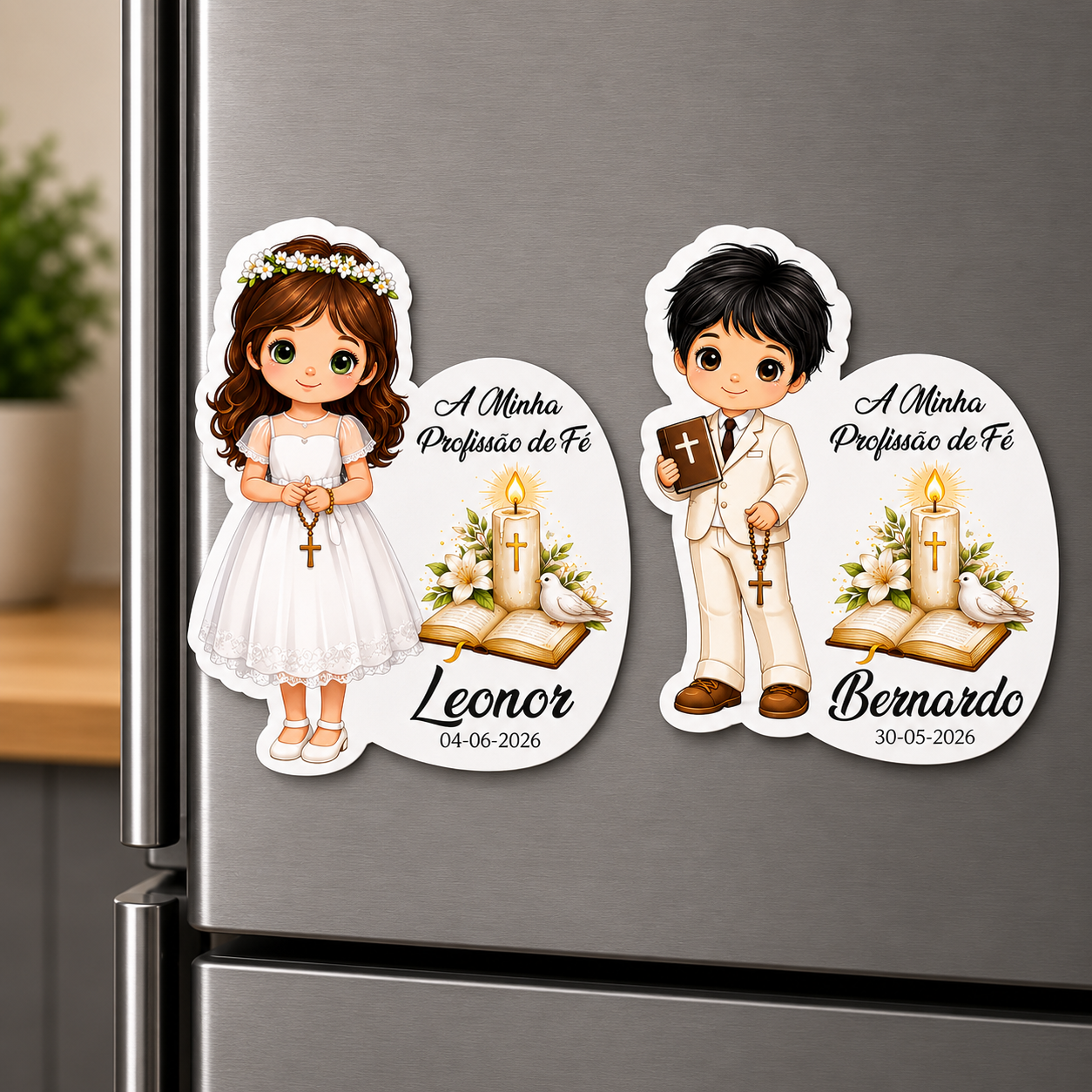 Lembranças Profissão de Fé - Íman Menino e Menina