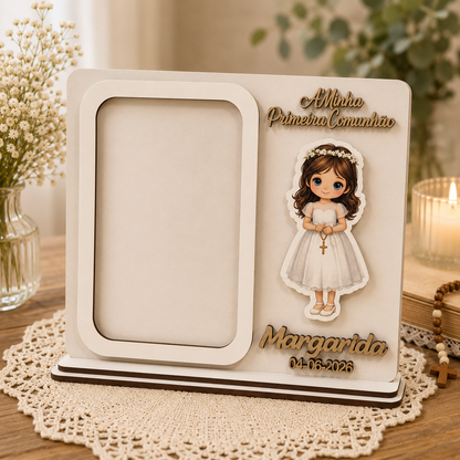 Moldura Primeira Comunhão - Menino e Menina