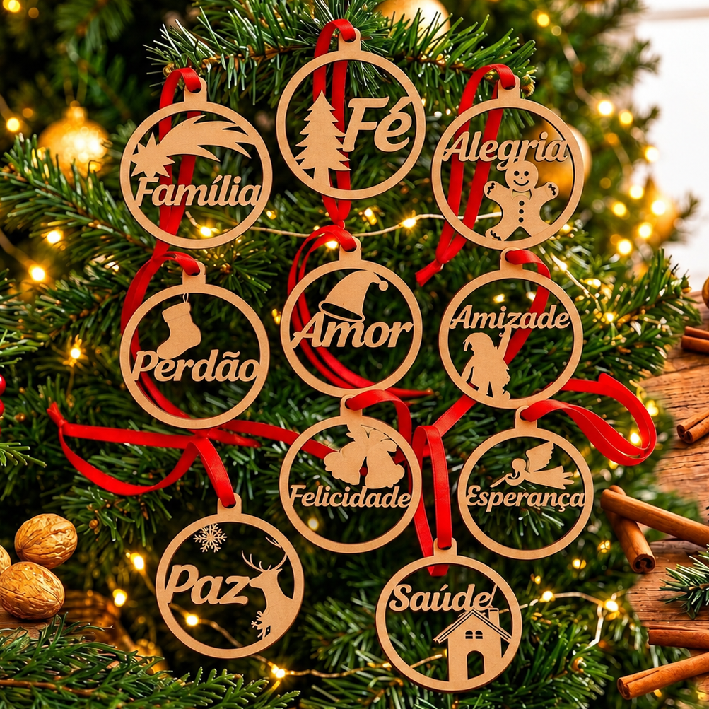 Paquete de 10 bolas navideñas