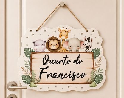 Luz de noche personalizada - Fecha de nacimiento - Jungla
