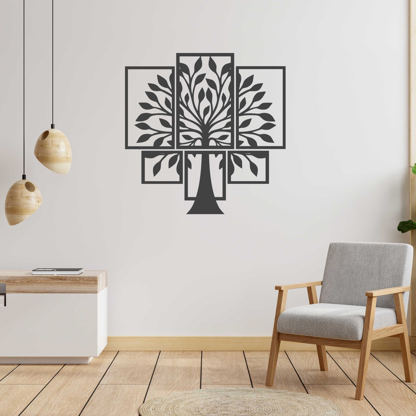 Quadro para parede Árvore de Vida - 6 peças