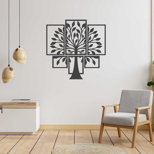 Quadro para parede Árvore de Vida - 6 peças