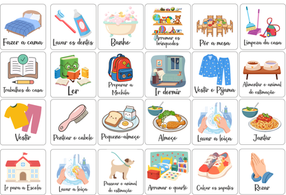 Quadro de Rotinas Personalizado – As Minhas Tarefas Diárias